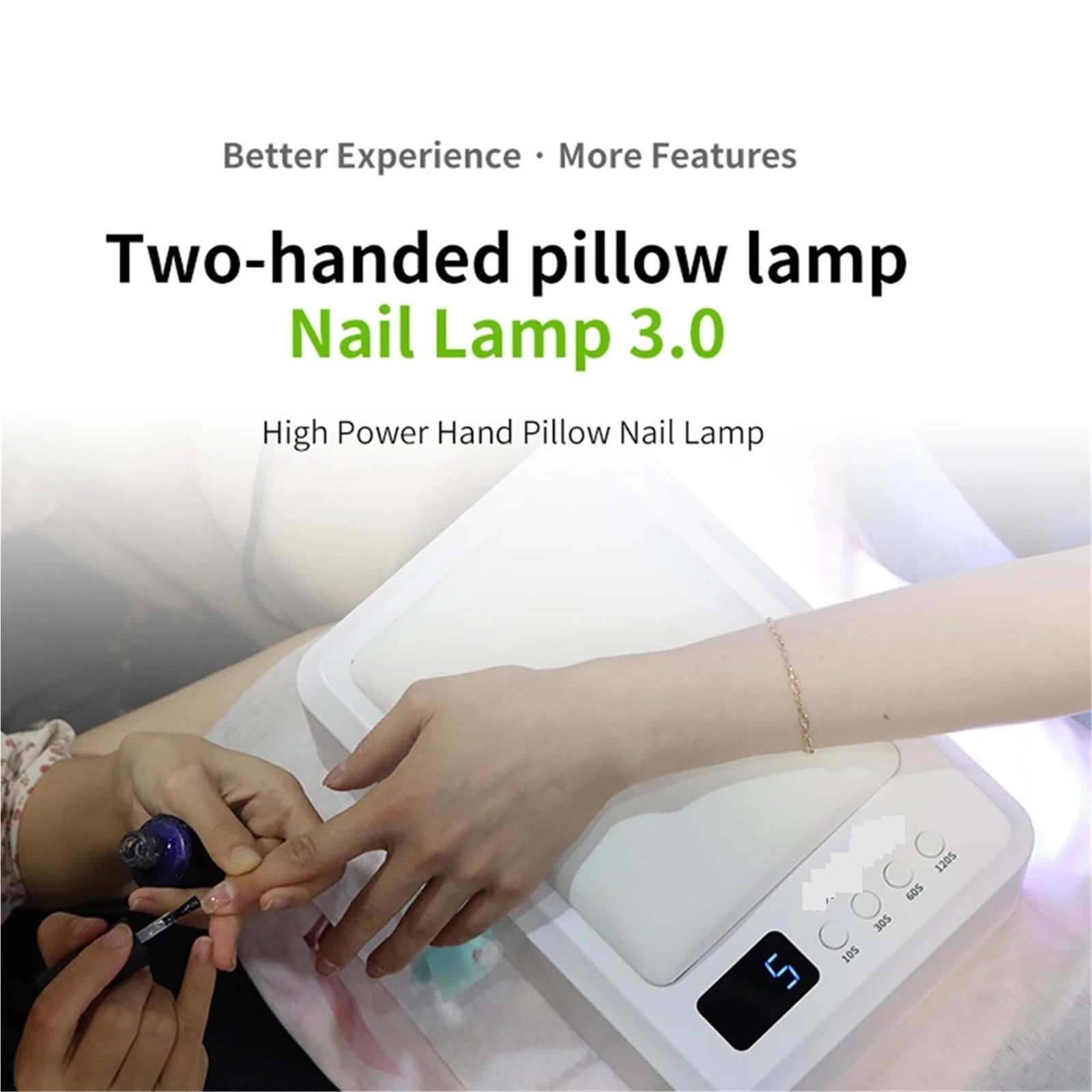 Profesjonalna lampa do paznokci z poduszką na dłonie, 72 W, manicure, 60 diod LED, automatyczna UV, zdobienia Praktyczny