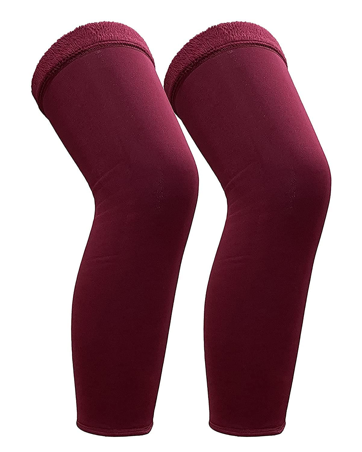 Men And Women Winter Warm Fur Leg Warmers/Knee cap/Knee Warmer Over Knee High Footless Socks-image-9