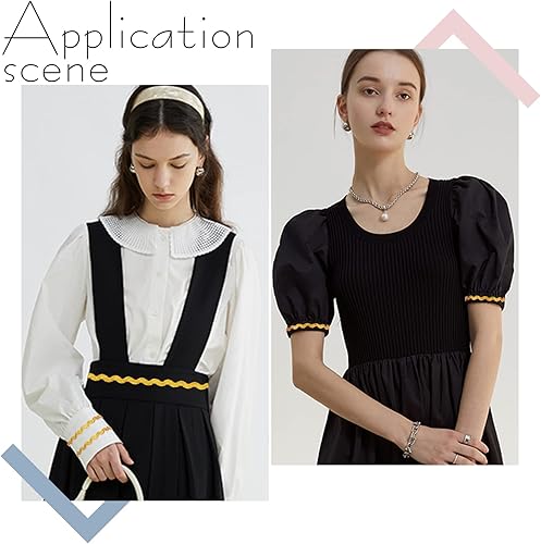 Miniatura 47 de GORGECRAFT 1 rollo de cinta RIC Rac de 27 yardas/82.0 ft para coser con flecos, 0.197 in/0.2 pulgadas para coser flores, boda, fiesta, cinta de Verde