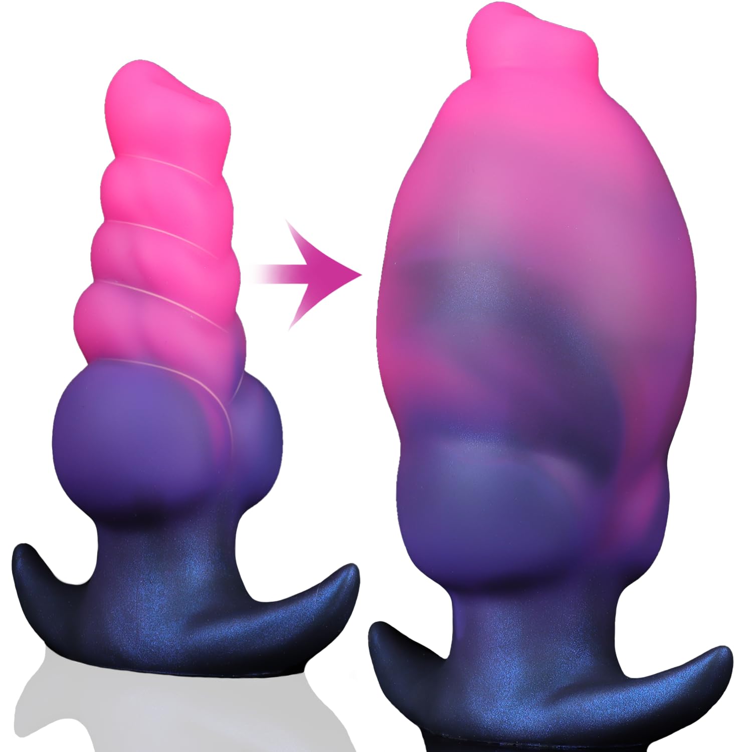 Inflatable Butt Plug Knot Large ButtPlug Large Anal Plug Wearable Inflatable Dildo Silicone Prostate Toy with Safe T-Base