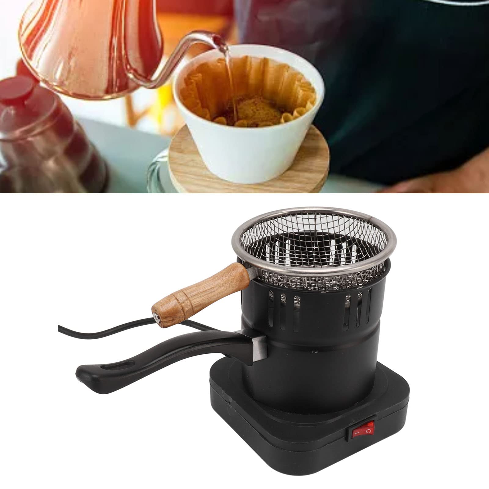 Accendifuoco elettrico a carbone, accessori per barbecue a carbone, accenditore elettrico a carbone, con maniglia, griglia di carbone e cavo, accensione a carbone per Narghilè, Latte Bollente E Caffè