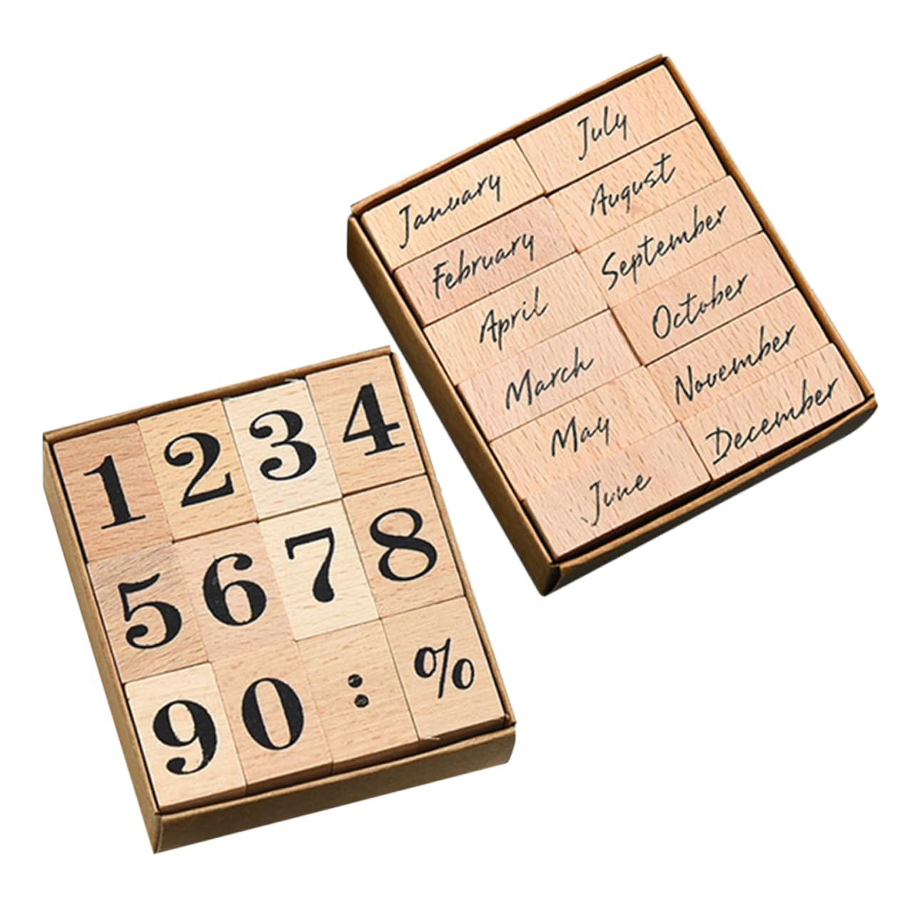 Uonlytech 3 Set Timbro In Legno Con Settimana E Mese Promemoria Di Giornaliero Manuale In Gomma Fai Da Te Sigillo In Legno Di Loto Decorativo Combinato Timbro In pezzi * 3