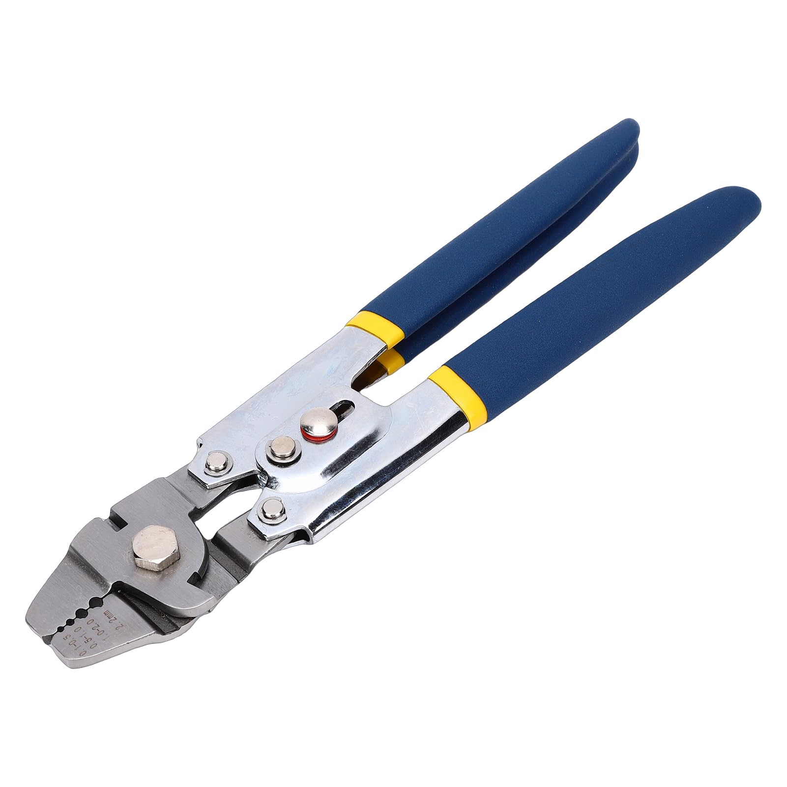 Strumento per Crimpare Funi Metalliche, Pinza per Cavi in ​​lega di Alluminio da 0,1 a 2,2 Mm con Impugnatura in Gomma e 150 Manicotti, Strumento per Piegare Cavi per Stendibiancheria
