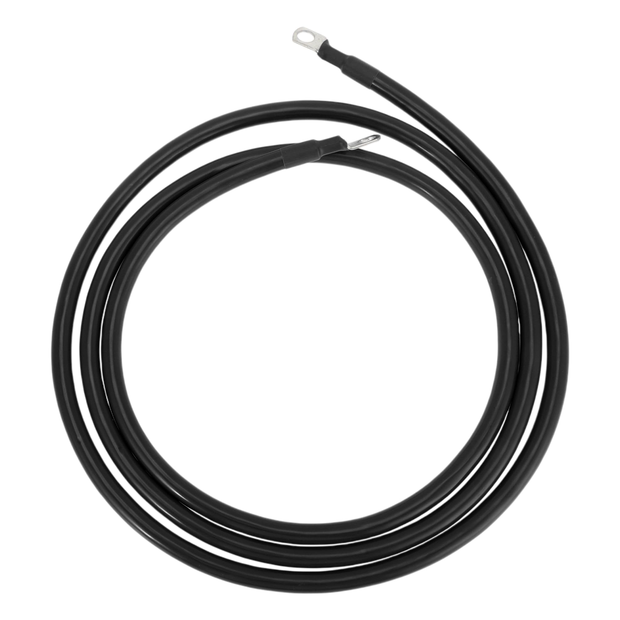 HOPESPANNER Universal 3/8" Lug 2 AWG Gauge 8FT Battery Inverter Cable Battery Cable Tinned Copper 1 Pc Black
