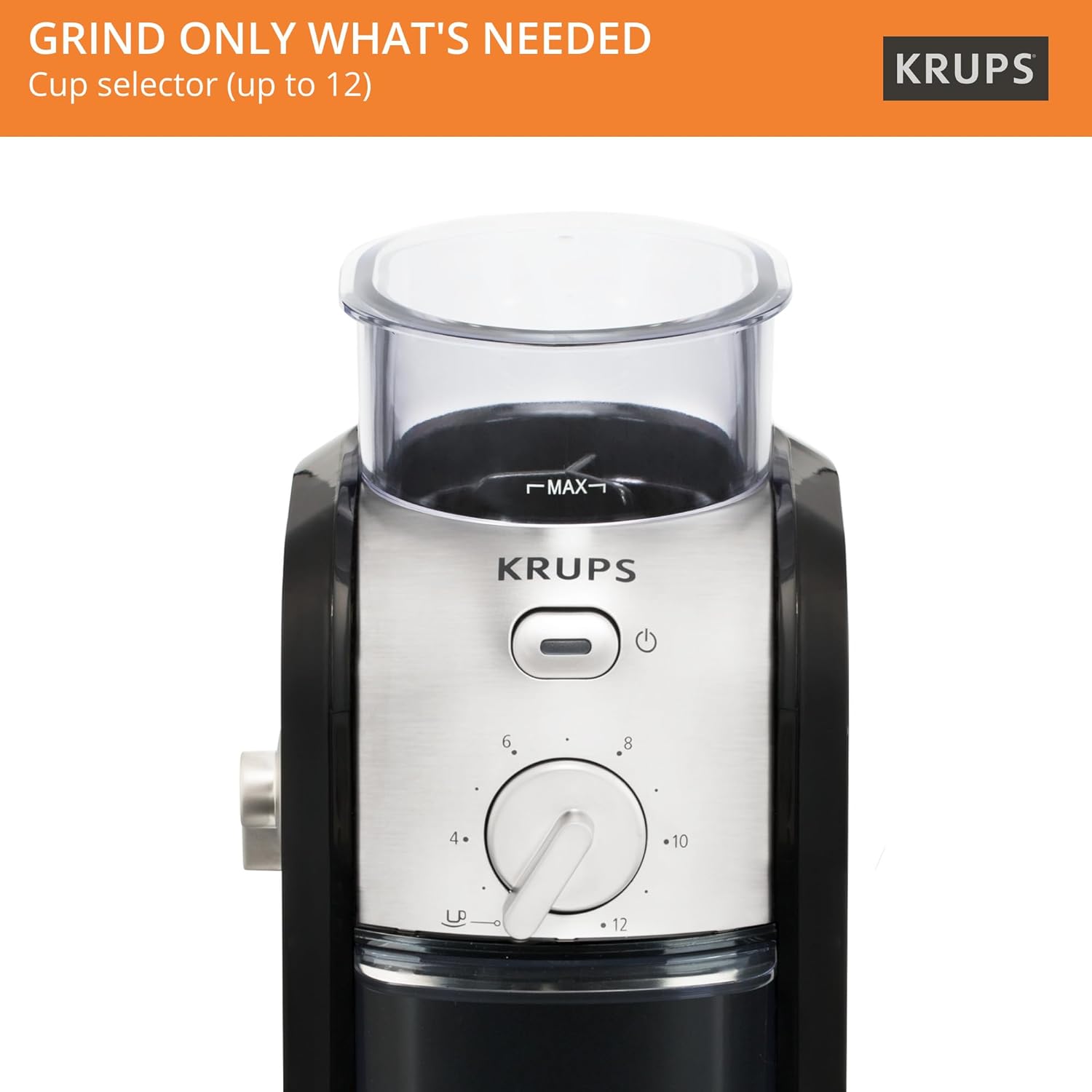 Krups Expert Burr, Automatic Coffee Grinder, Easy Clean, black&silver, GVX231 3 61nO6amnoHL. AC SL1500