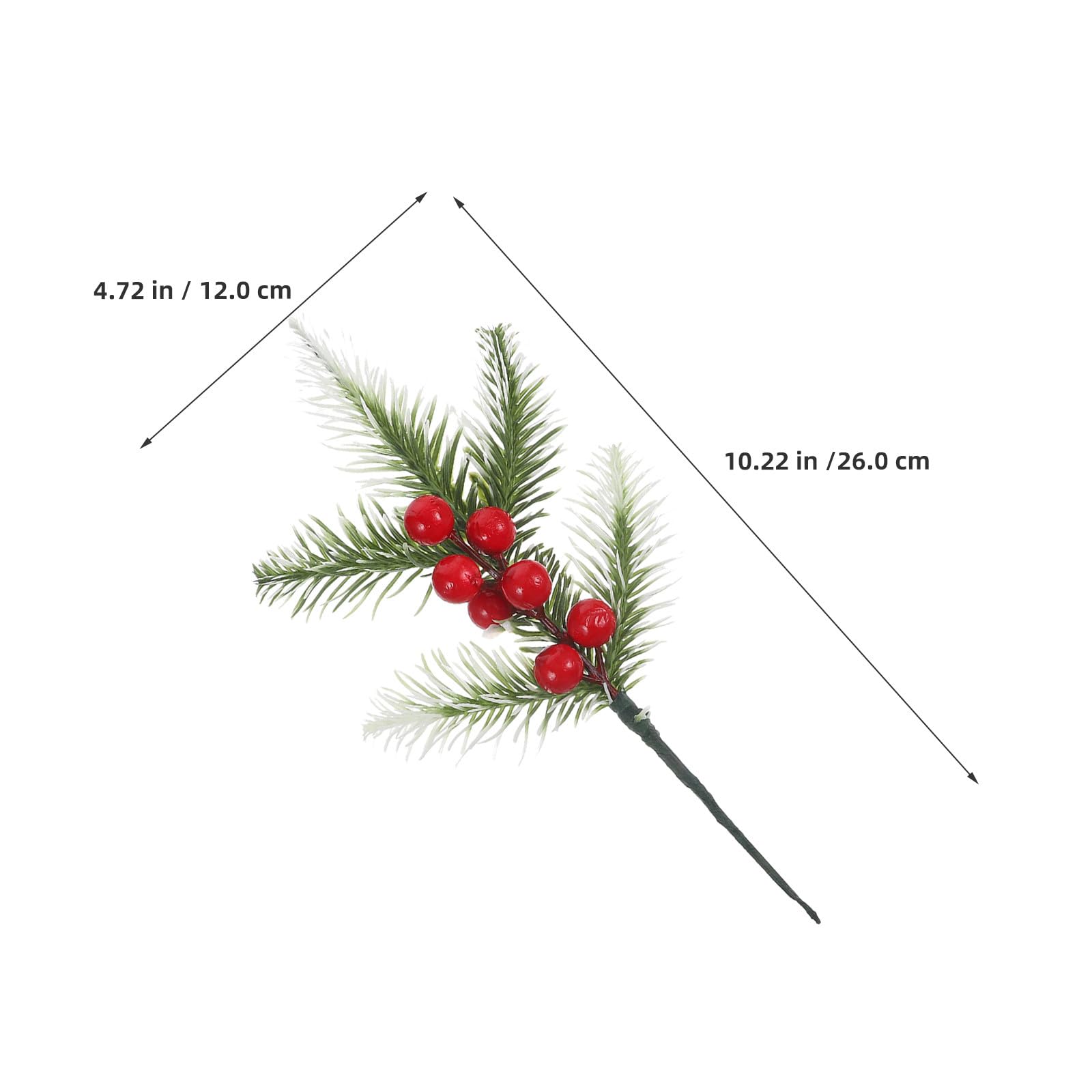 Alipis 20piezas Decoraciones Navideñas Ramas de Pino Artificiales Bayas Falsas Agujas de Pino Nevadas Vegetación para Guirnaldas Arreglos de Plantas y Centros de Mesa de Invierno