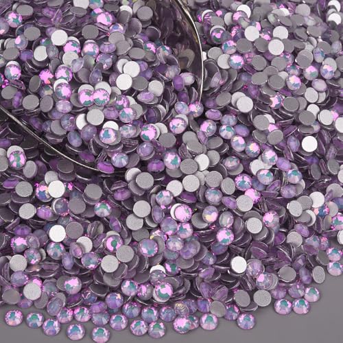 Image of Rhinestones for Crafting Nails 2.8mm SS10 Pinkish Opal 1440pcs | Non Hotfix Round Crystal Bedazzler Gemstones for Clothing Drop Earrings,Bridesmaid Dress,Flats,Eye Gems,Bag,Hair Stick