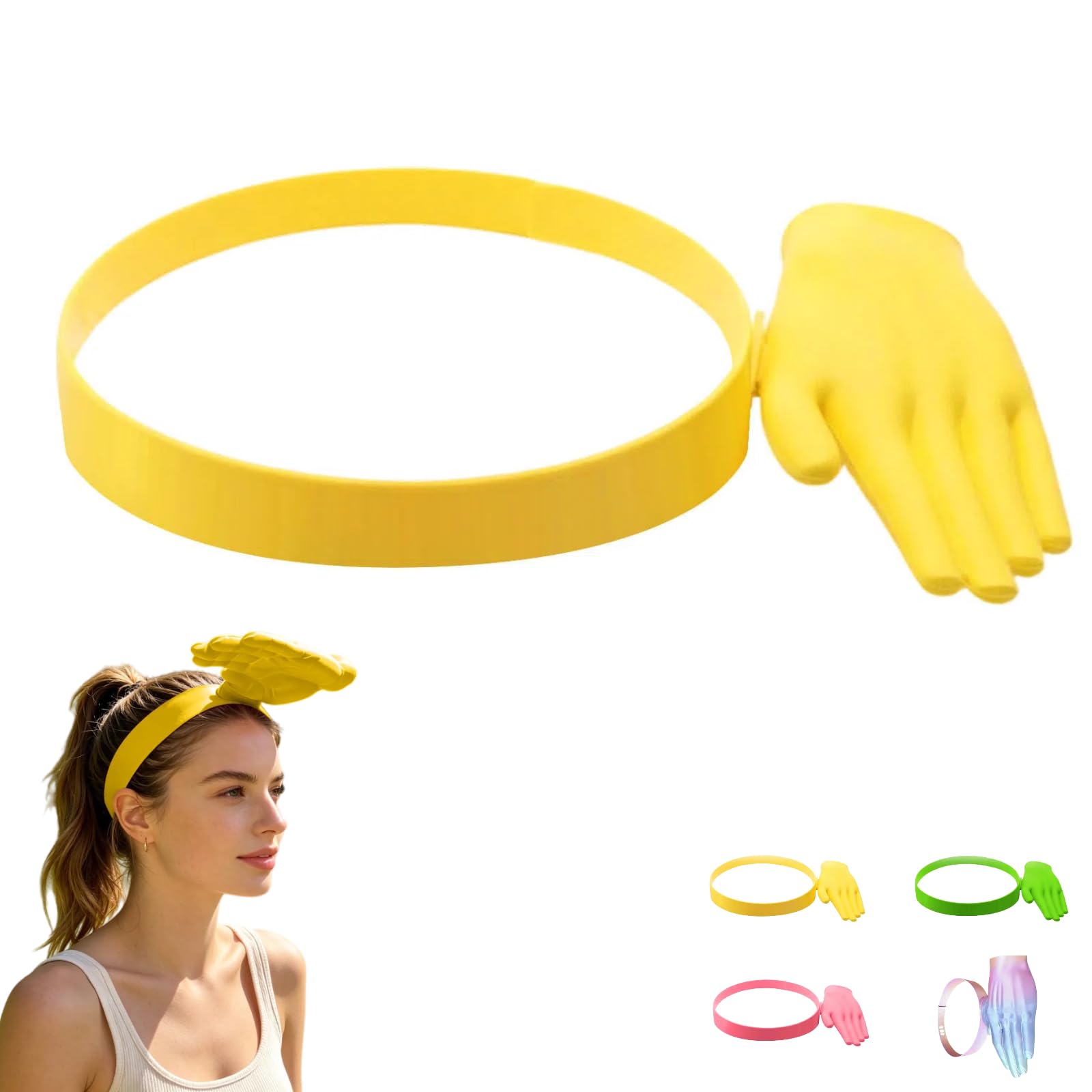 Hand Shaped Sun Visor Headband, Funny Palm-Sized Sun Hat for Beach Party, Men Women Hilarious Party Pool Camping