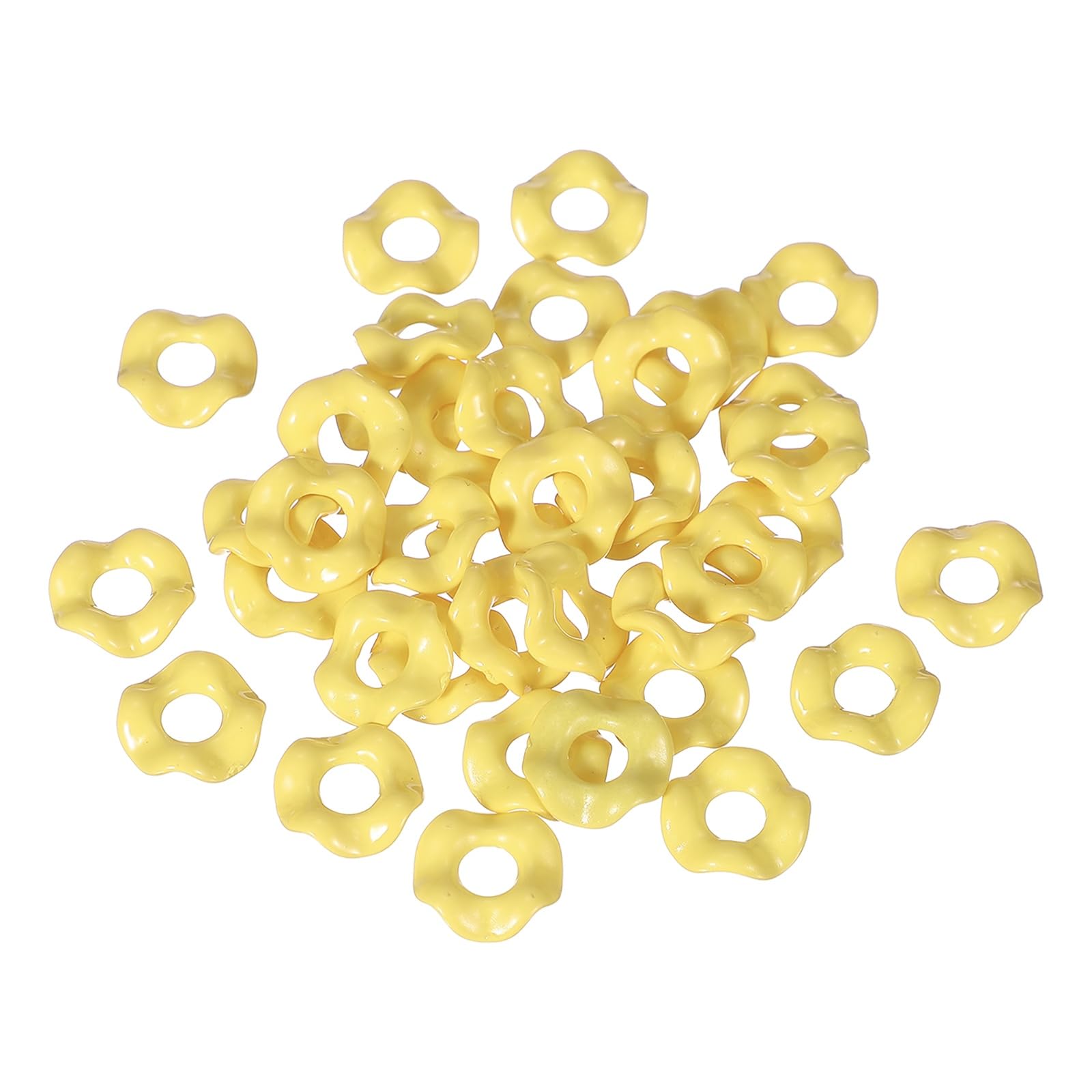 Entretoises ondulées pour stylos à perles et bijoux en acrylique jaune