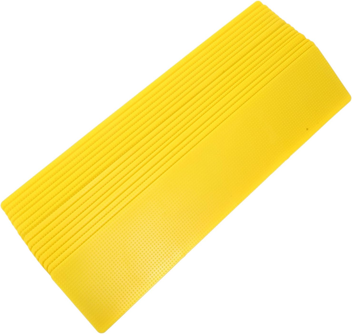 16pcs Tennis Court Line Markers Set Yellow Plastic Flat Training Markers for Sports Ground Temporary Court Marking Equipment for Grass Asphalt Concrete DIY Outdoor Sports