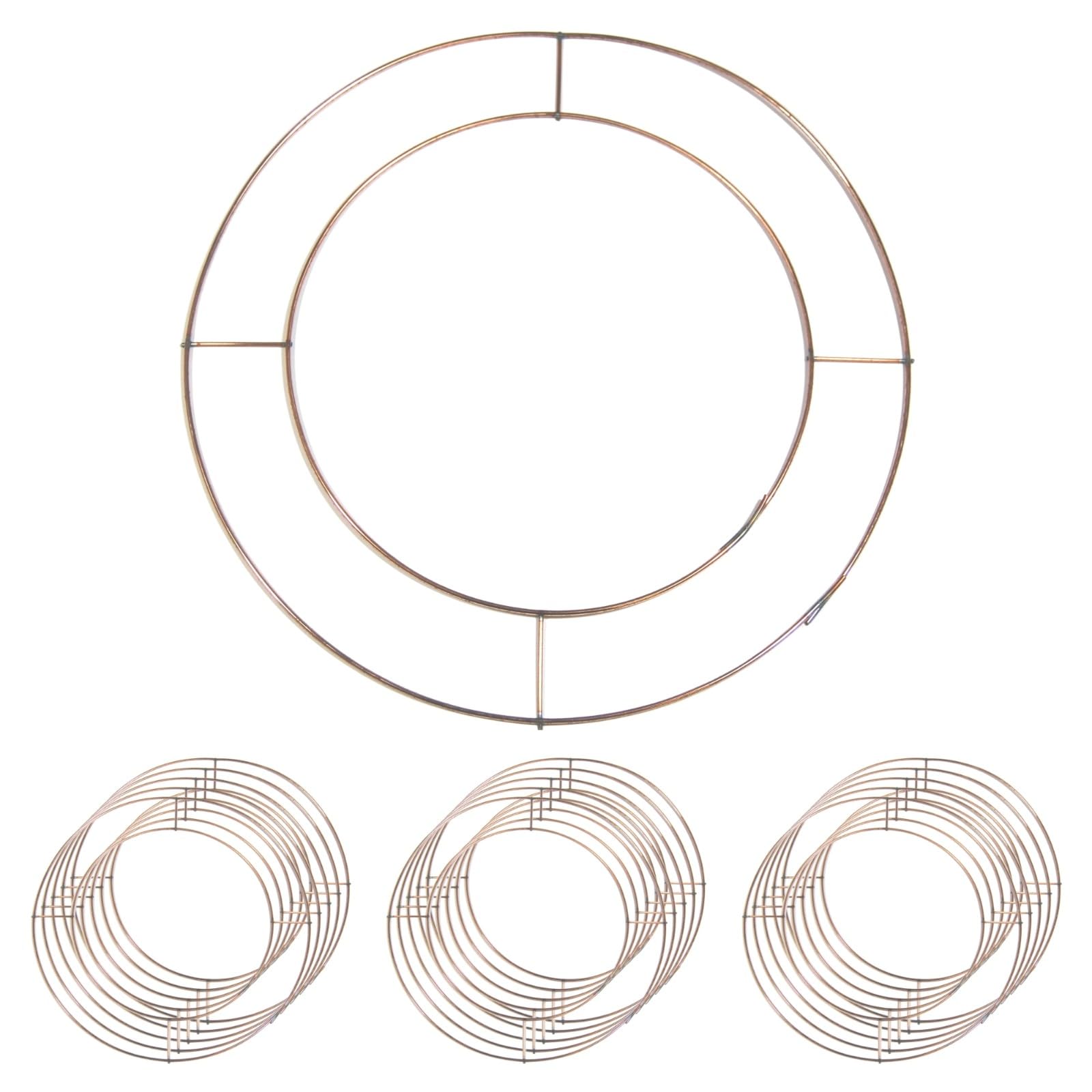 celloexpress 10"/25cm Flat Circle Metal Wreath Frame - Florist Ring Base Wreath Making Christmas Memorial Home Hanging Decorations (Pack of 2)