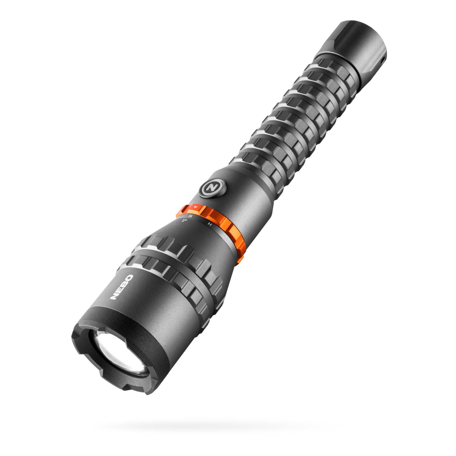 NEBO Davinci 8000 – 8,000 Lumen Rechargeable Mag‑Dial Flashlight, USB‑C Power Bank, 5 Modes, 4× Zoom, IP67 Waterproof, Anodized Aircraft‑Grade Aluminium (Grey)