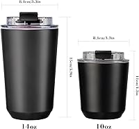 Vista 23 de Puraville Insulated Tumblers with Lid, 10 oz Travel Coffee Mug Stainless Steel Vacuum Cup, Leak Proof Reusable Double Walled Coffee Tumbler for Iced