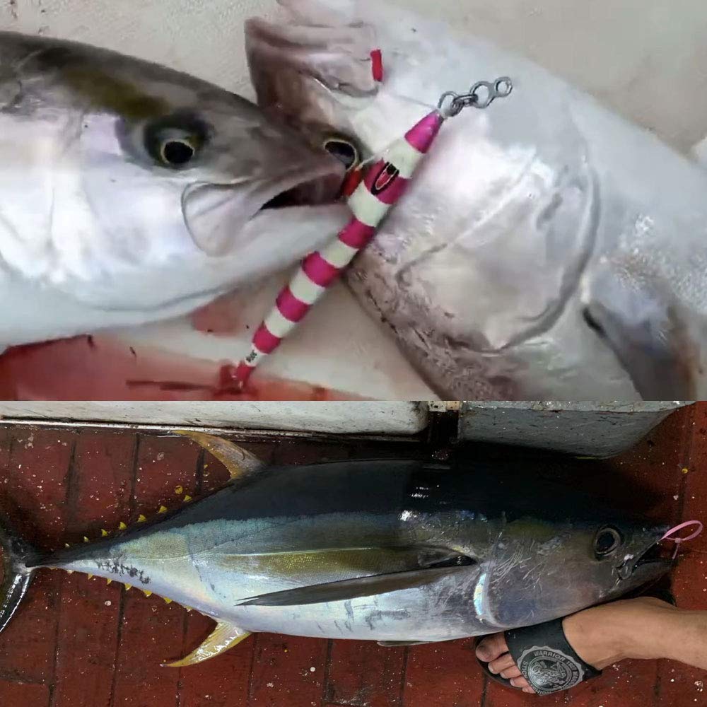 Señuelos de atún de lanzamiento de metal lento con velocidad de brillo vertical Jigging señuelos de atún cebos artificiales de agua salada rápidos Jigging tapones de pesca 200g-400g