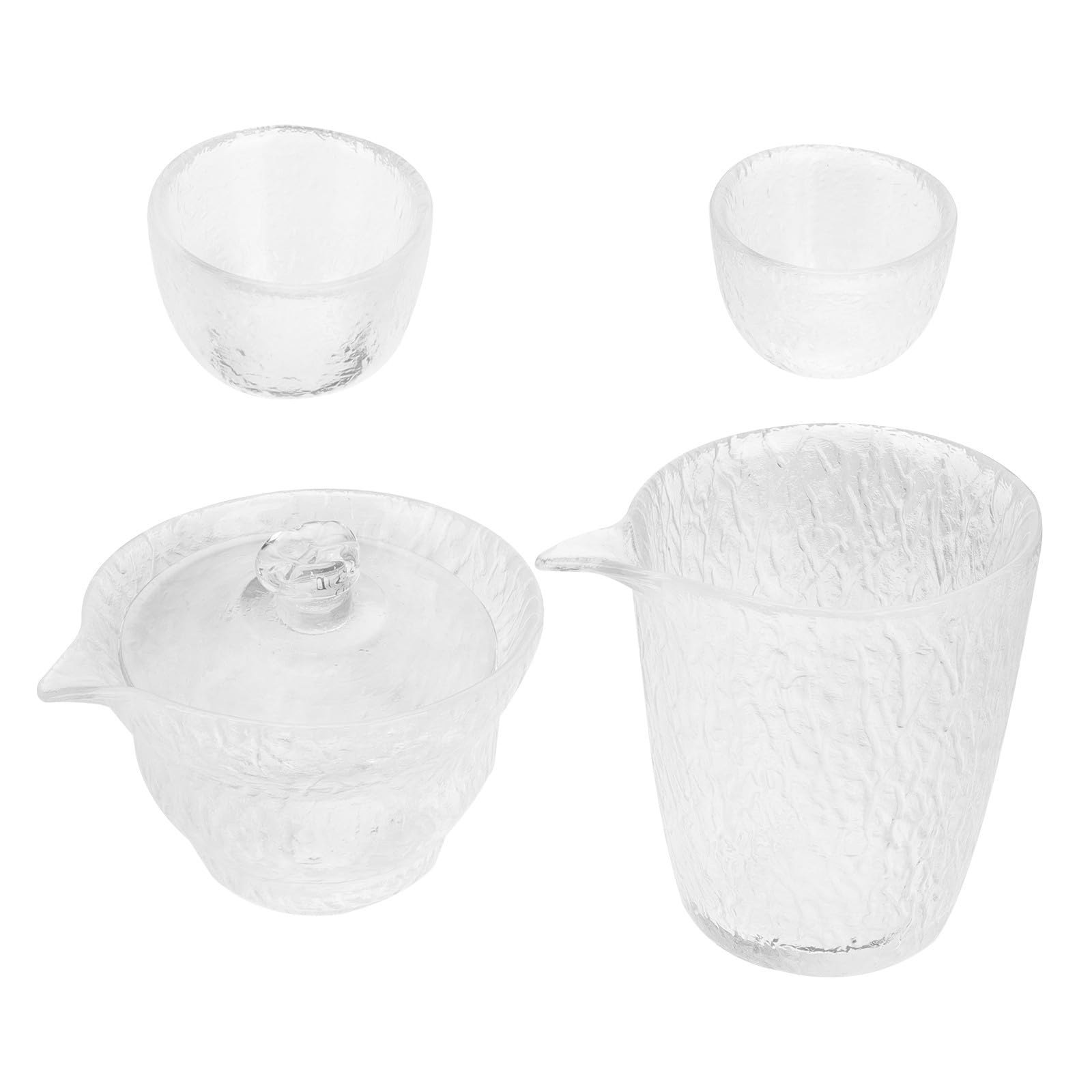 Juego de té de vidrio que evita derrames con tazas de 50ml y servicio limpio