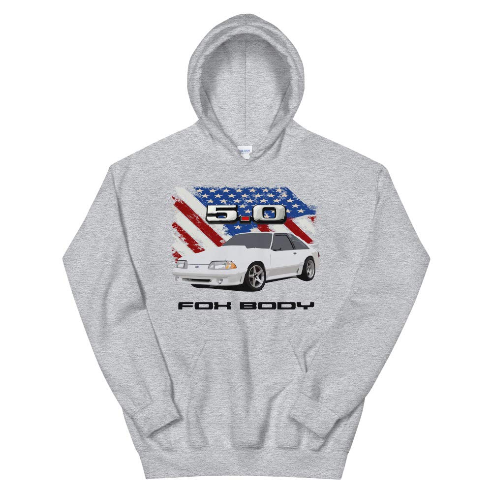 Retro USA stang 5.0 Fox Body 3. generacji Street Racing męska bluza z kapturem