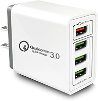 Vista 10 de Bloque de cargador USB C QC3.0 de 40 W, adaptador de alimentación PD+QC de 4 puertos, bloques de carga rápida, enchufe de pared USB C, multipuerto
