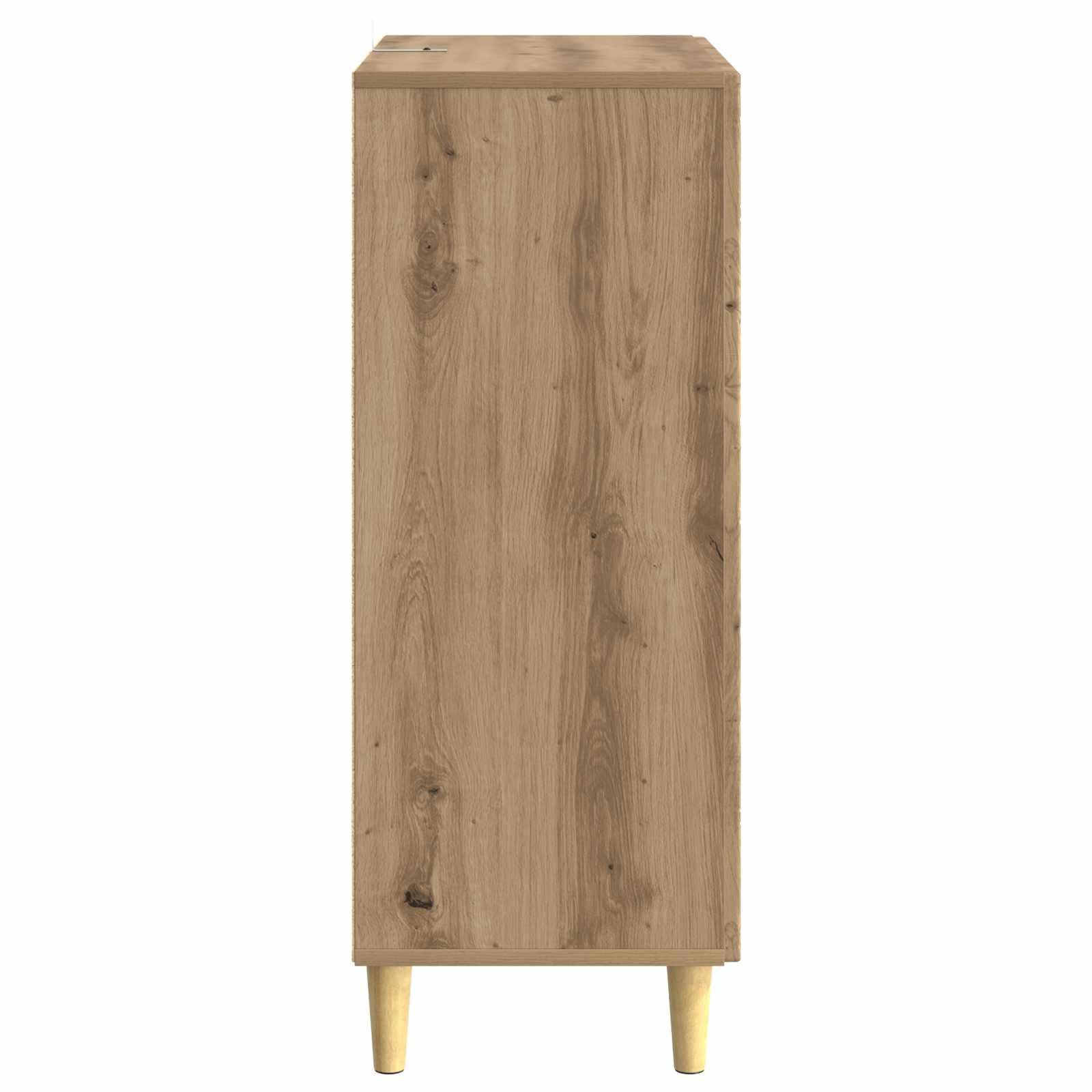 Madera de eucalipto estilo vintage Aparador con estantes 66 x 34 5 x 90 cm