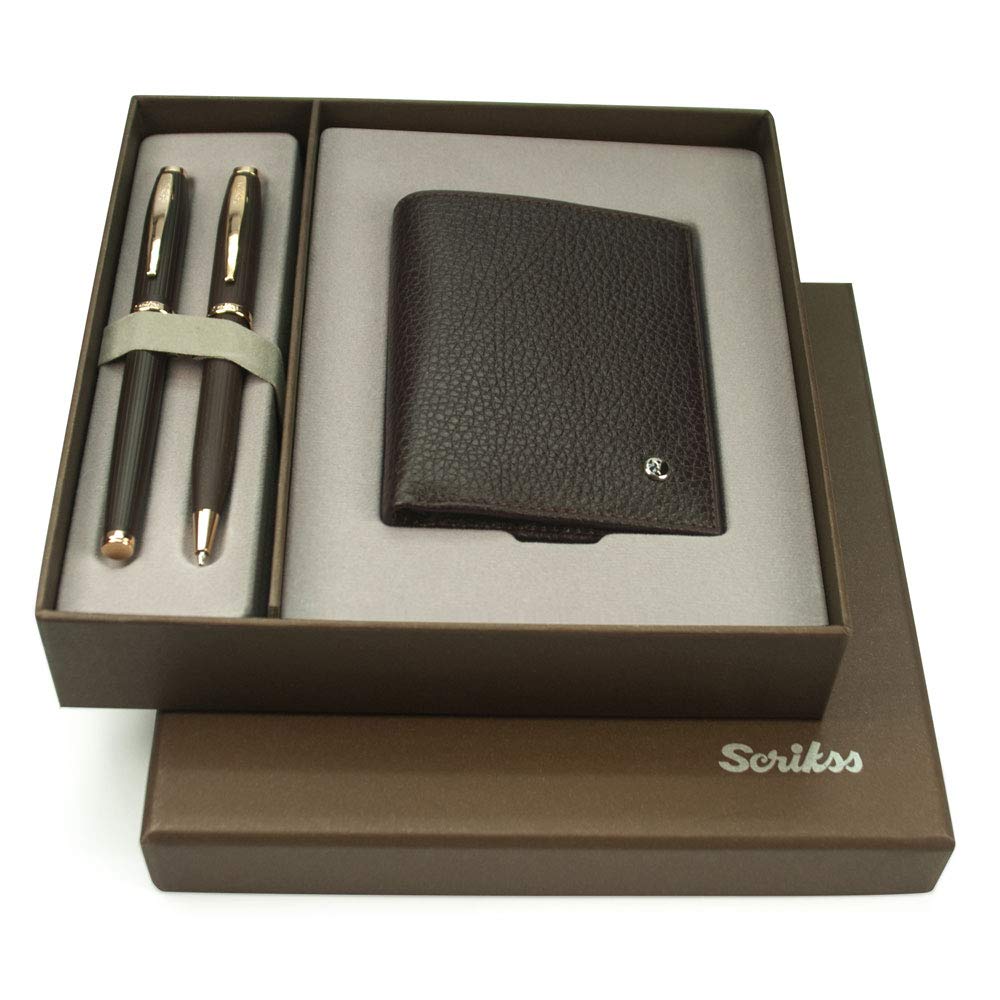 Scrikss Dr242 39 Dk - Tük Rose Gold & Comfort Cüzdan Kahve