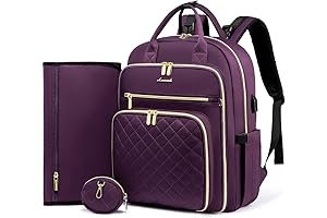 LOVEVOOK Purple Diaper Bag