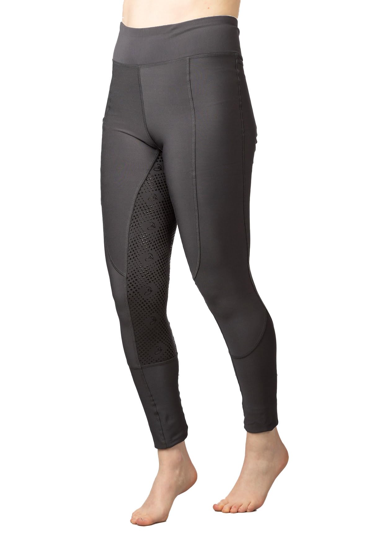 Rydale Horse Riding Tights & Phone Pocket Equestrian Jodppurs Leggings 6 Colours (UK, Numeric, 14, Regular, Regular, Dark Grey)
