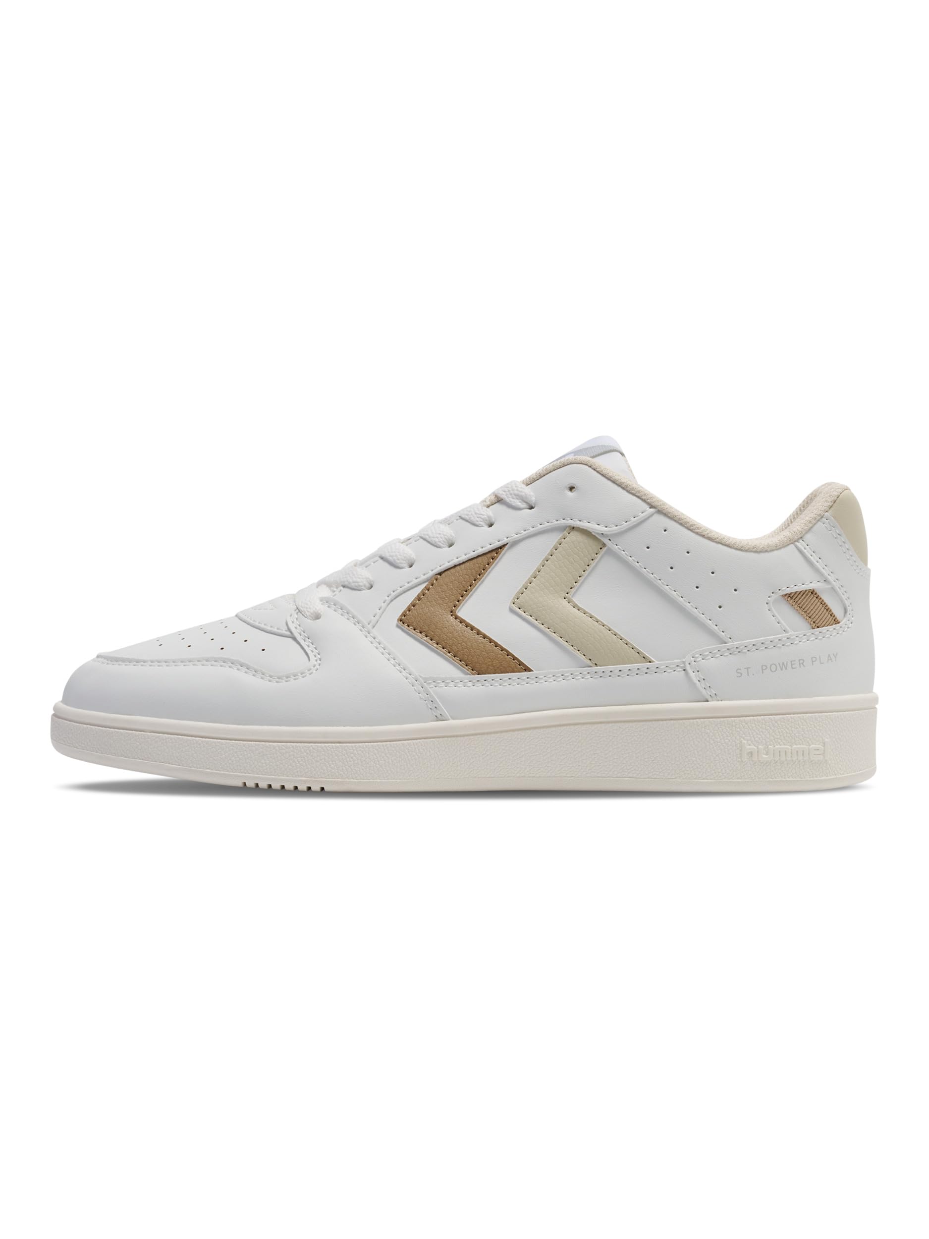 hummel Women's St. Power Play WMNS Lzd Trainers, Bright White Bone White, 5 UK