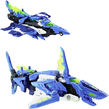 BEASTBOX 52TOYS BEASTDRIVE BD-02 HYDRO BULLET SHARK "Hydro Bullet Shark" Transformation Toy From Mecha Shark to Fighter Plane Assembly Required Pre-Painted High Action Figure Transformation Toy Mech Beast Transformation Robot Transformation No Batteries Required Perfect Gift for Children and Adults
