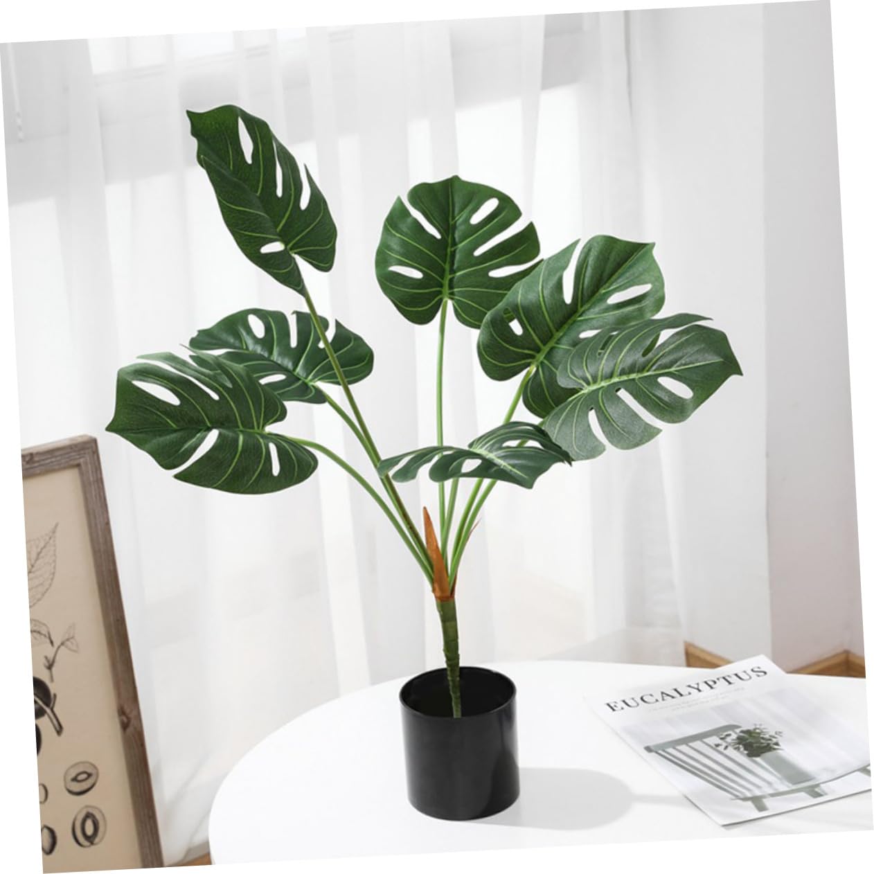TOPBATHY 3stücke Künstliche Monstera Dekoration Köpfe Nordische Pflanzen Für Wohnzimmer Hochzeit Und Partys Langlebig Und Wiederverwendbar Zimmerpflanze Für Stimmungsvolle Akzente
