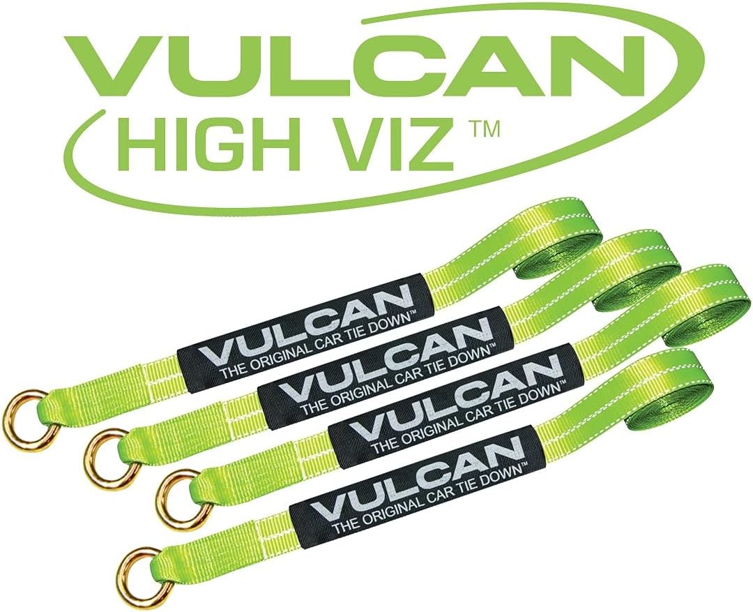 Weekly Top Sale VULCAN Exotic Car Rim Tie Down Set - 2 Inch x 144 Inch, 4 Straps - High-Viz - 3,300 Pound Safe Working Load Exclusive Discount 80% Offer VULCAN Exotic Car Rim Tie Down Set - 2 Inch x 144 Inch, 4 Straps - High-Viz - 3,300 Pound Safe Working Load