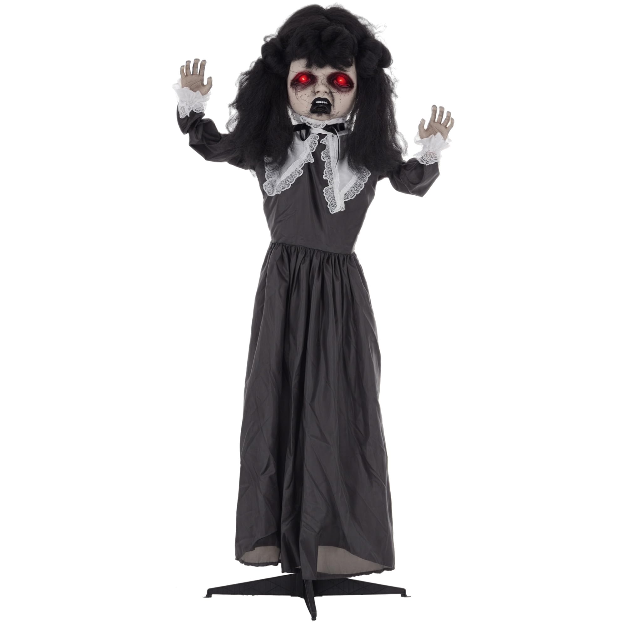 HOMCOM 160cm Halloween Dekoration Geisterpuppe mit LED-Lichter für Party