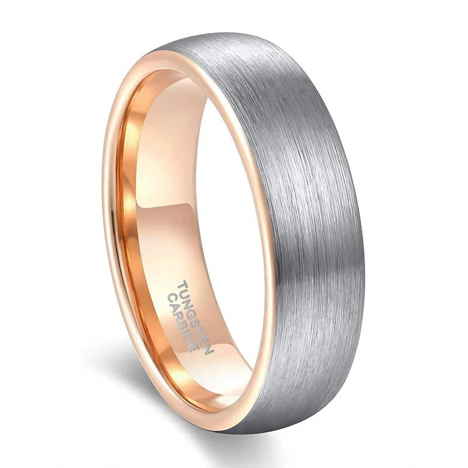 Anillo de boda de 6 mm en tungsteno bicolor ideal para parejas activas y uso diario continuo 5