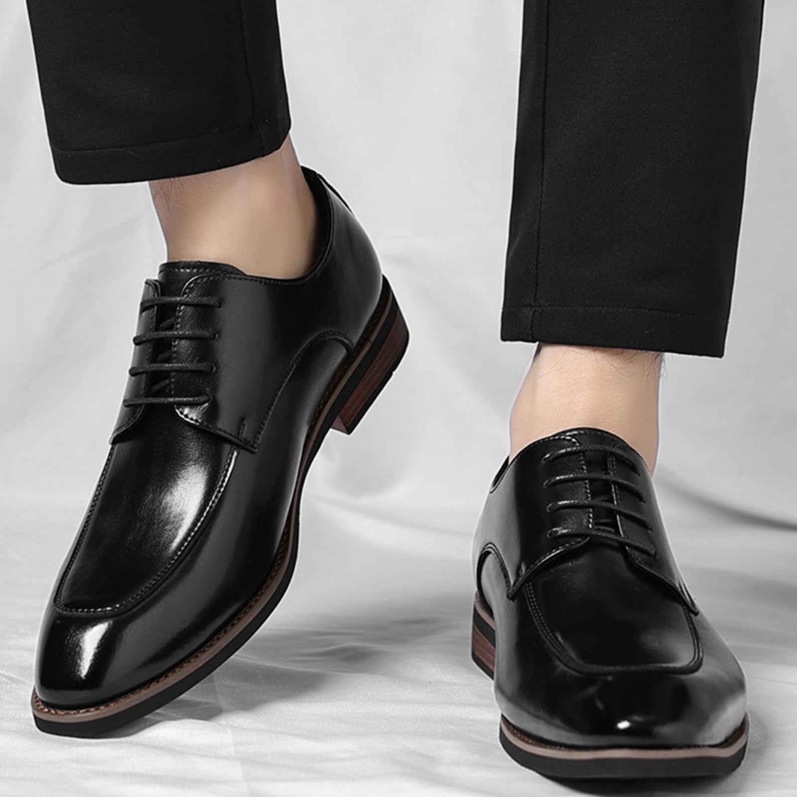 Scarpe Formali da Uomo Scarpe Oxford Classiche a Punta | Stringate in Pelle Antiscivolo Basso Classico Eleganti Business Cerimonia Festa formale