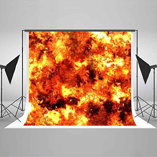 7X5Ft Flame Backdrop Raging Fire Photography Background Orange Backdrop For Pictures Youtube Backdrop Vv1025 #TOP4