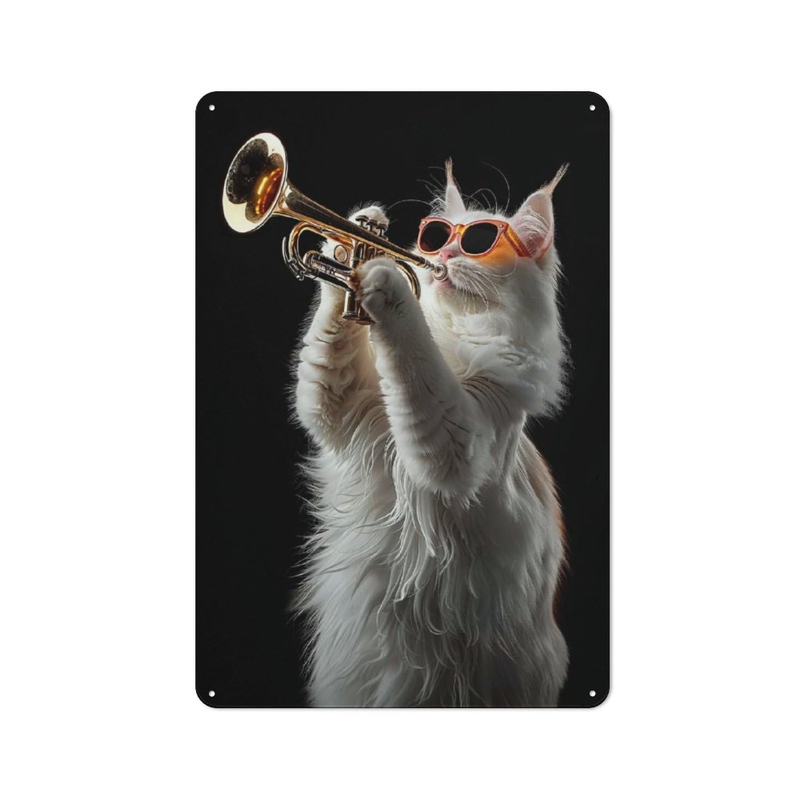 Vintage Garden Room Metal Sign 30x20cm Featuring Turkish Angora Trumpet, Utility Space Decor for Shed, Garden Room, Porch Or Garage