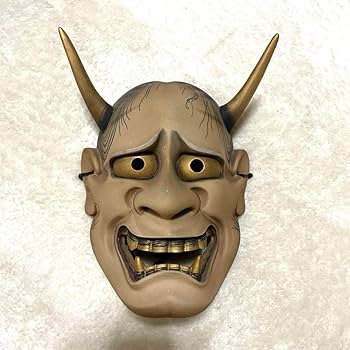 Amazon.co.jp: フランクリン画廊 長澤氏春作 般若 陶器製 能面 小面 面