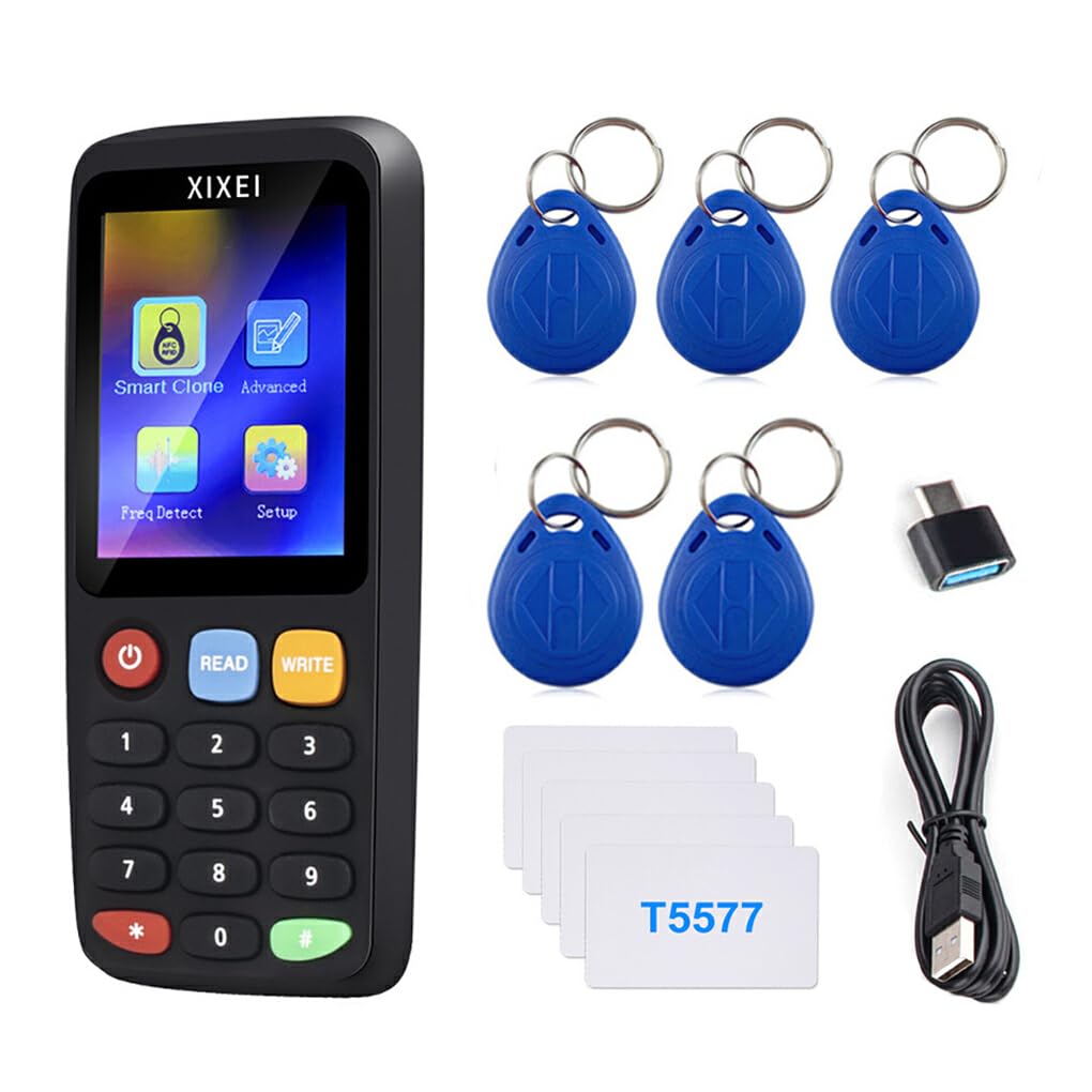 ABS RFID copiadora Escritor lectores Lector de Tarjetas fotocopiadora USB RFID Lector fotocopiadora Escritor duplicador Duradero fácil, X7+5 Piezas UID+5 Piezas 5577