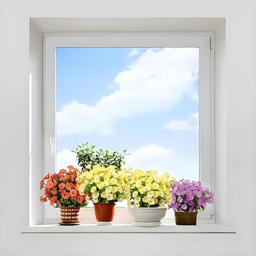 Miniatura 7 de 8 paquetes de flores artificiales de orquídea mariposa, falaenopsis artificiales, resistentes a los rayos UV, no se decoloran, plantas de plástico