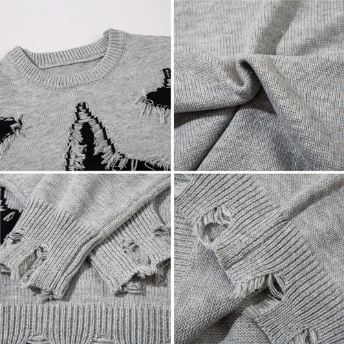 Pull vintage homme ample en tricot chaud pour un week-end décontracté