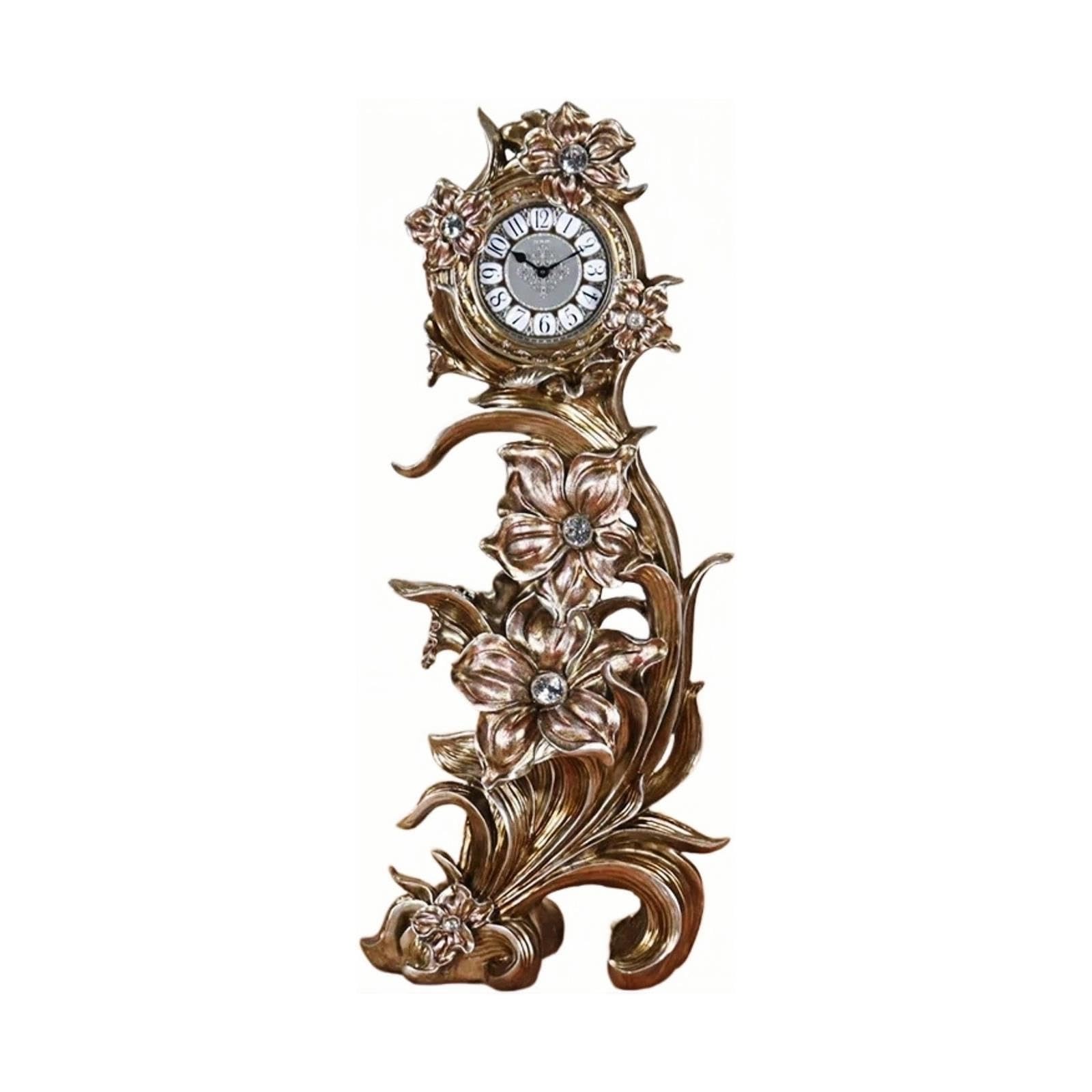 Reloj de Abuelo Reloj de Piso Cuarzo Silencioso Diseño Floral