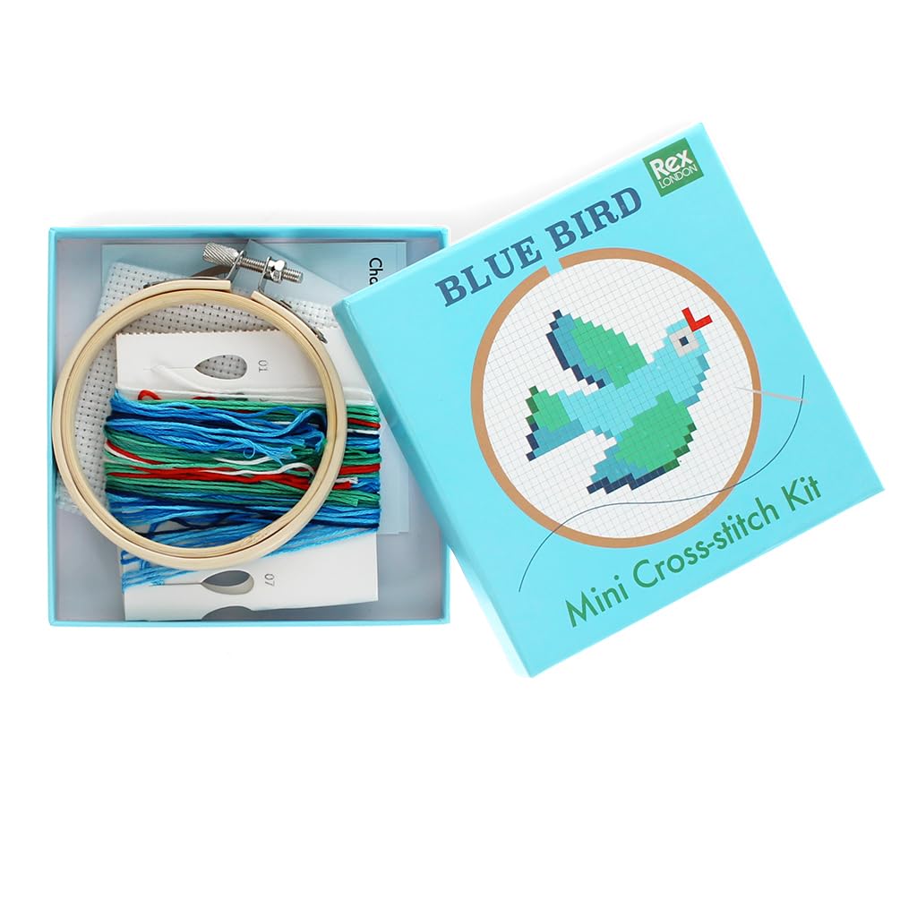 Rex London Mini Cross-Stitch kit - Blue Bird