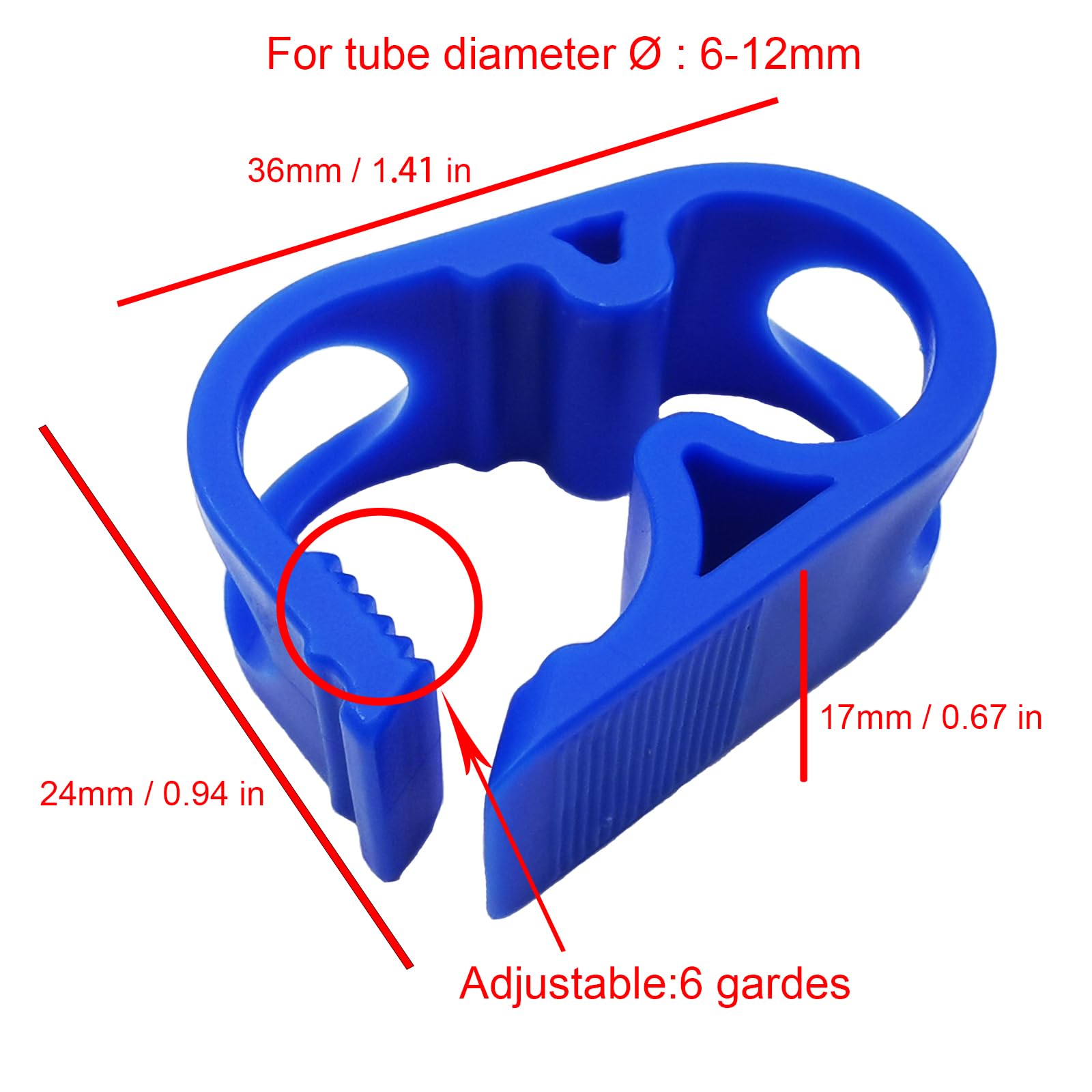 Snapklik.com : Blue Plastic Tubing Clamps 0.236-0.472 Inches Laboratory ...