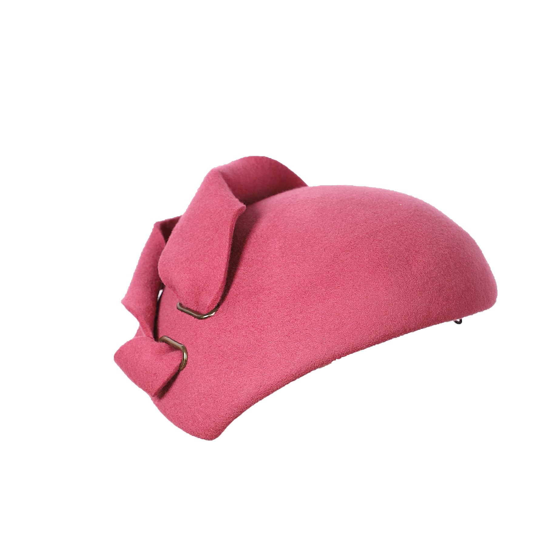 Vintage Women's Fascinators Wool Felt Pillbox Hat Ladies Hats for Church Derby Party Wedding Teardrop Hat Flower Fedoras, Pink, L