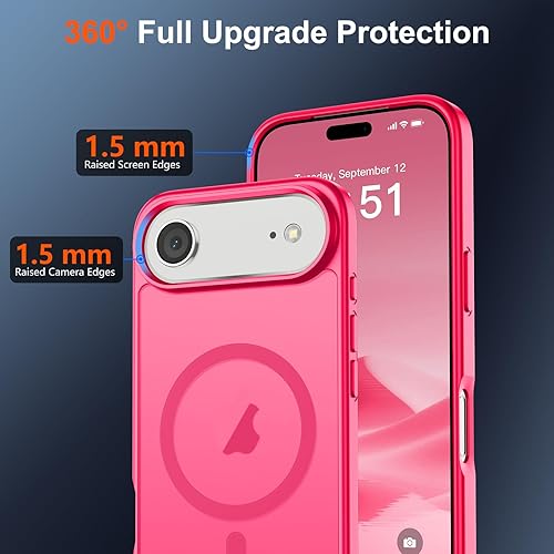 Miniatura 813 de SUPFINE - Funda magnética para iPhone 13 Pro Max (compatible con MagSafe), (protección contra caídas de grado militar de 10 pies), delgada, Negro