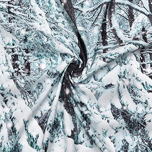 Krelymics Merry Christmas Tapestry Deer Tapestry Snow Forest Woodland Tapestry Winter Nature Tapestries For Christmas Home Decoration #TOP5