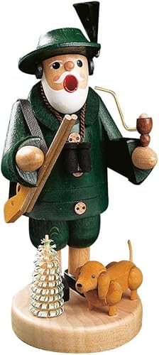 Richard Glaesser Seiffen - Ahumador de incienso alemán con perro salchicha, altura 7.5 in  7 pulgadas, original Erzgebirge