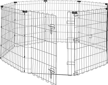 【在庫セール】ベーシック ペットサークル ペットフェンス 犬用 折りたたみ可能 Amazon | Amazonベーシック ペットサークル ペットフェンス 犬用