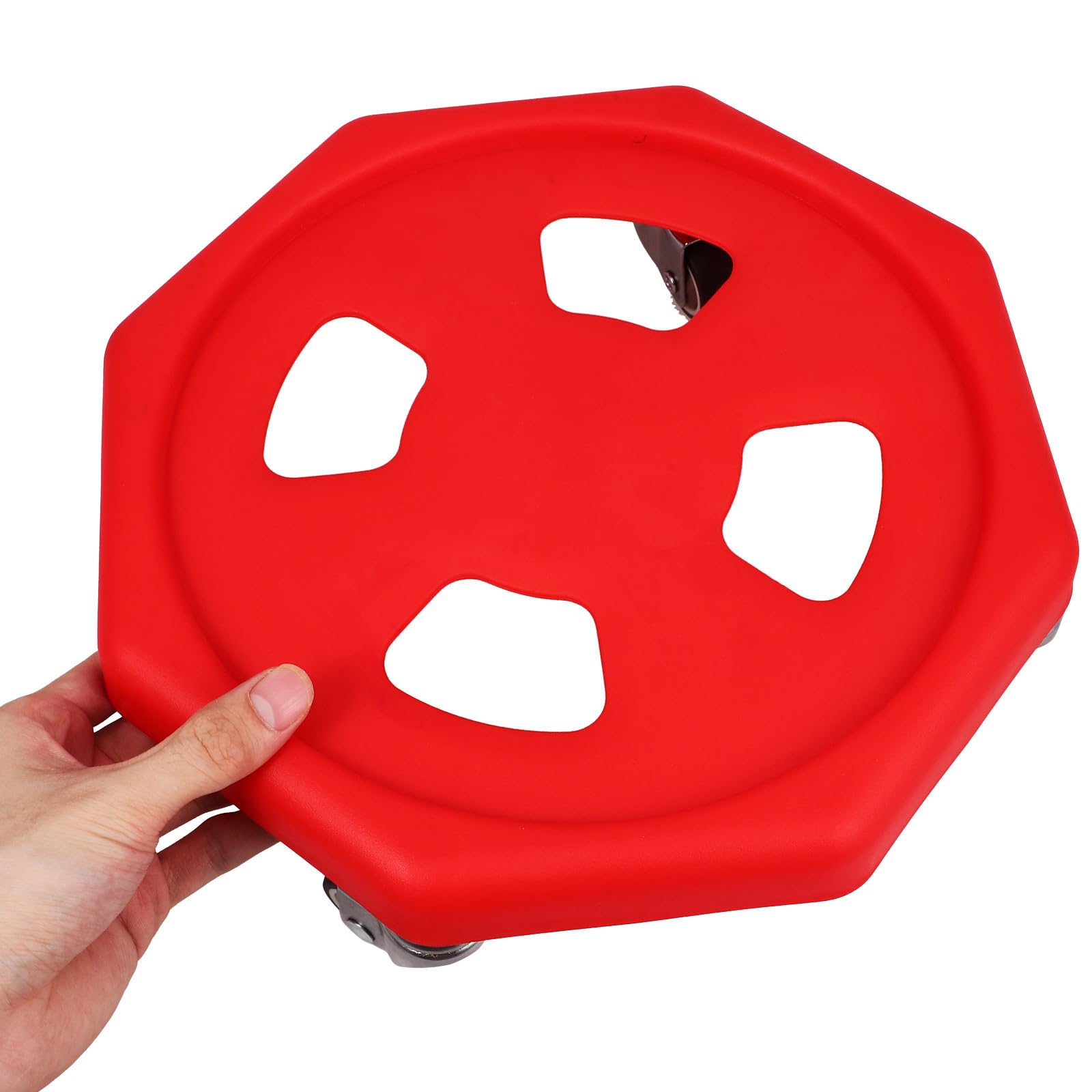 Healifty Disco para Entrenamiento, Placa Deslizante de Fitness, Disco de Entrenamiento Abdominal, PP, Rojo, Portátil, con Almohadilla para Rodilla y Cojín, para Ejercicio en Casa