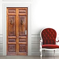 Vista 58 de Adhesivos 3D para puerta, murales para despegar y pegar, puerta de madera, papel tapiz autoadhesivo, extraíble, PVC, impermeable, póster