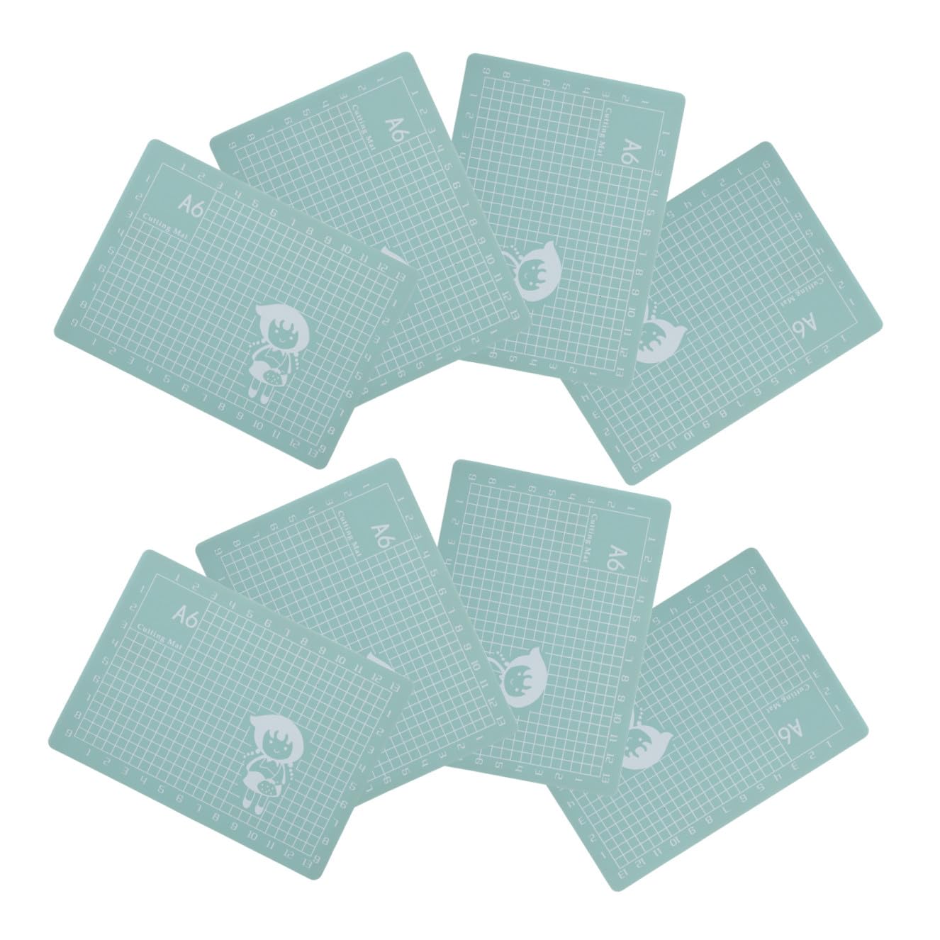 8 pezzi Tappetino da Taglio Doppia Faccia per Studenti Tappetino Fai da Te Anti-scivolo Precisione per Cucito e Quilting Leggero e Portatile per Progetti Manuali