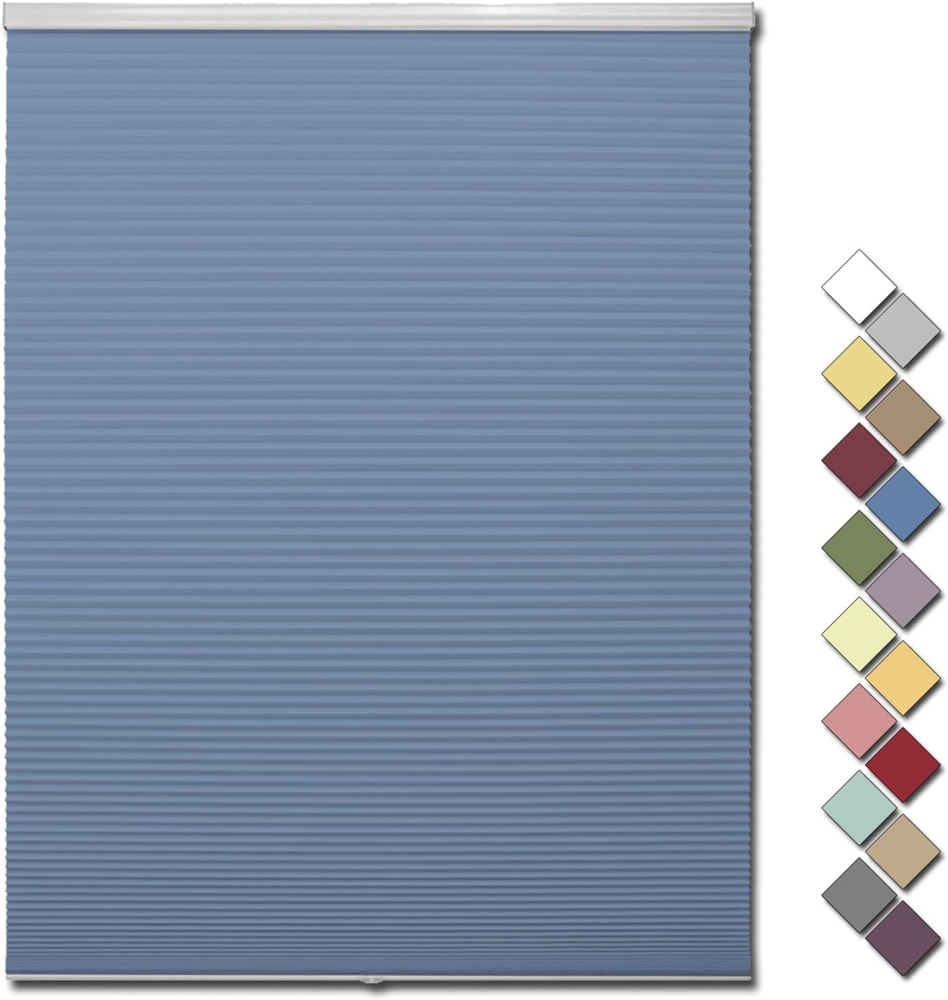 Cordless Blackout Cellular Shades, Aluminum Cellular Blinds for Windows Door,Customize Honeycomb Window Blinds&Shades for Home Kitchen Bedroom Children Room Office, Easy to Install(Size:30"W*56"H,Colo